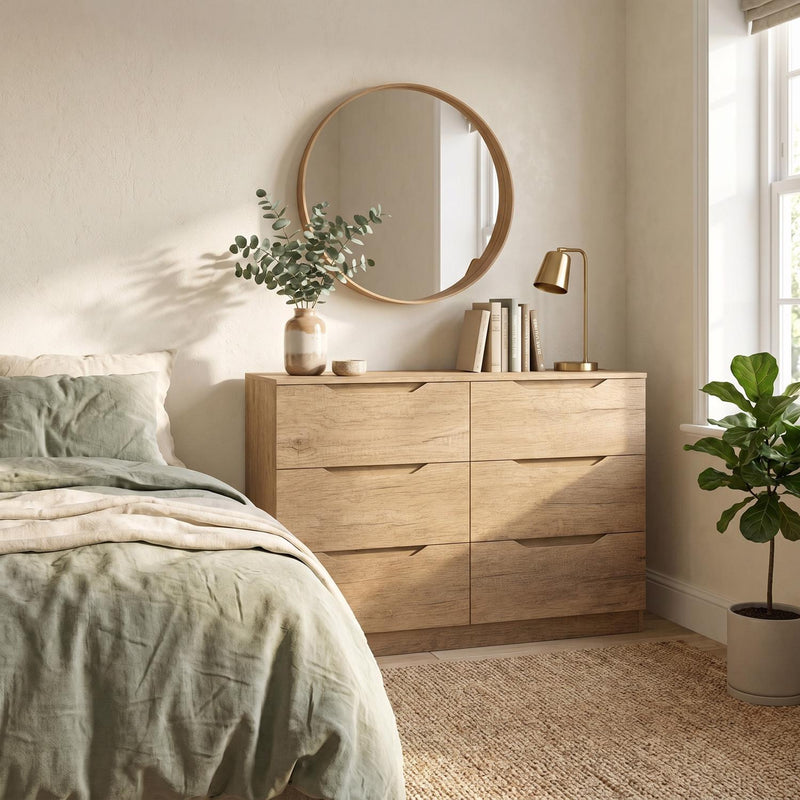 Luno 6 Drawer Chest Of Drawers - Oak Effect