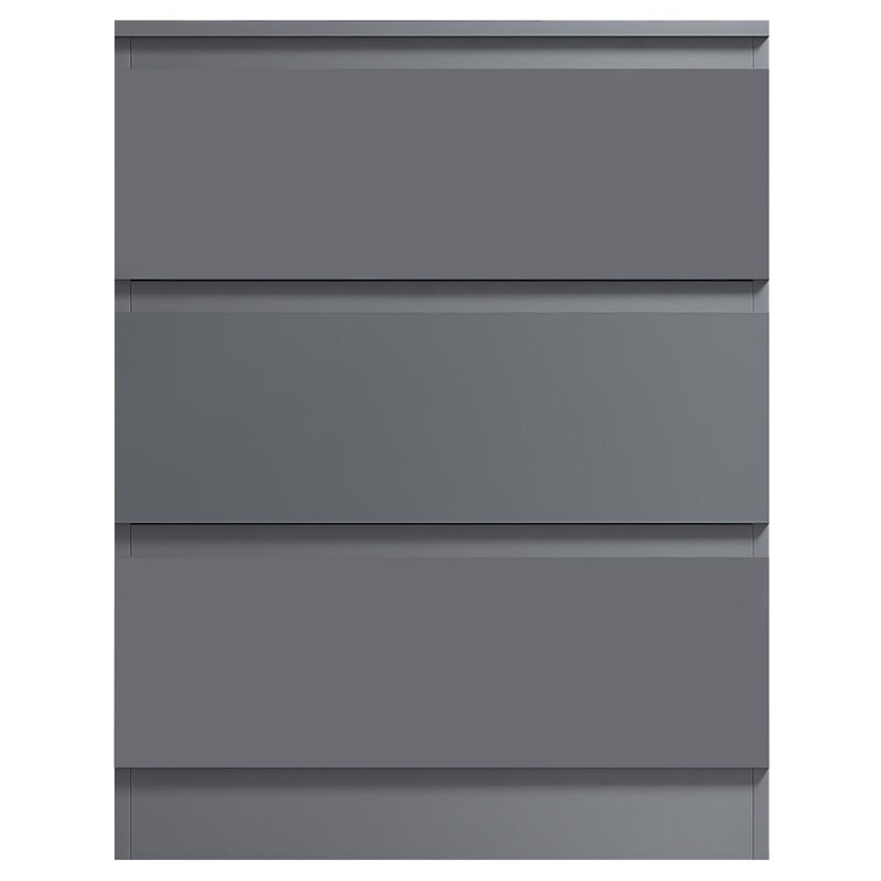 FWStyle Stora 3 Drawer Chest of Drawers - Matt Dark Grey