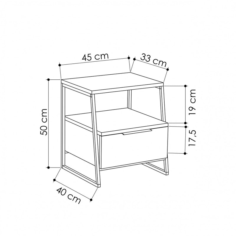 Pal Modern Nightstand Oak