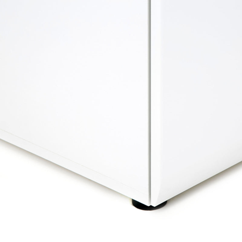 Chelsea Bedroom 2 Drawer Bedside in White with a Truffle Oak Trim — alternative angle