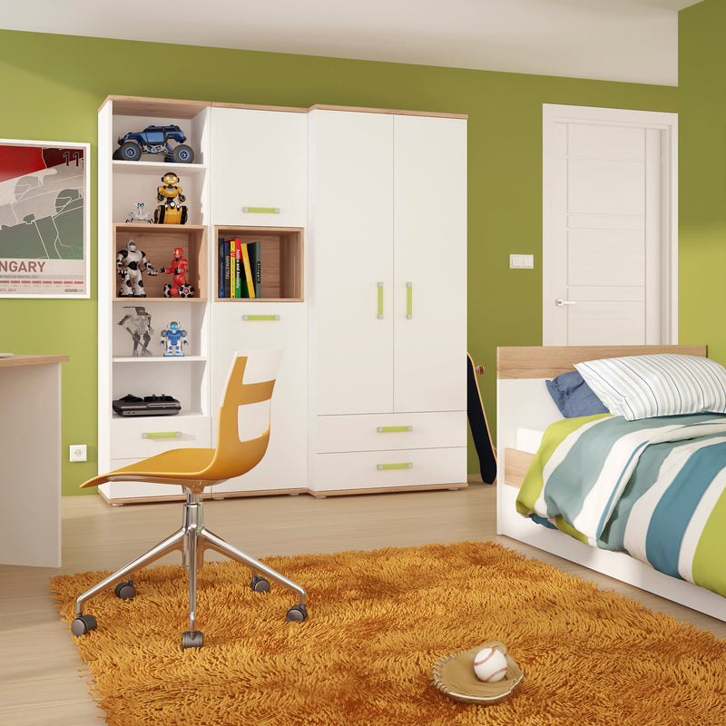 4KIDS 1 Drawer Bedside Cabinet with Lemon Handles — alternative angle