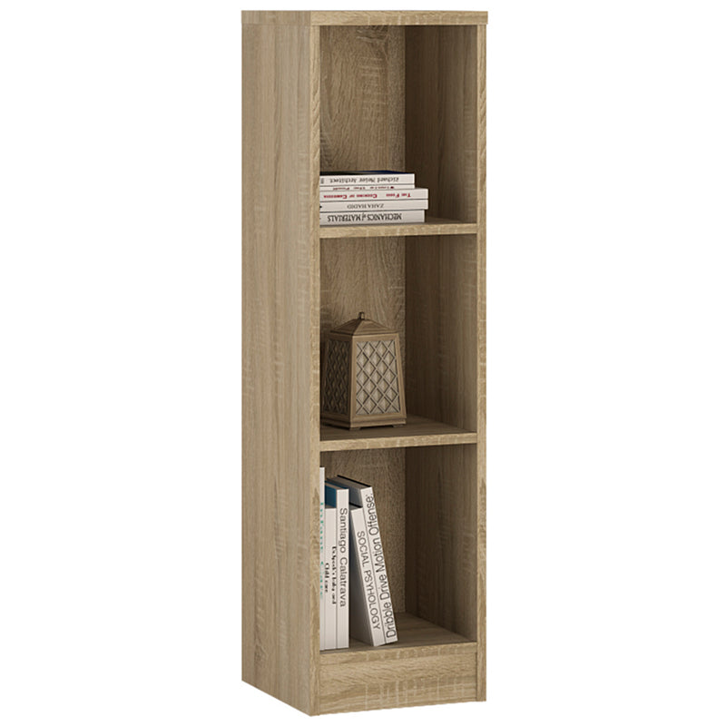 4 You Medium Narrow Bookcase in Sonama Oak — front view
