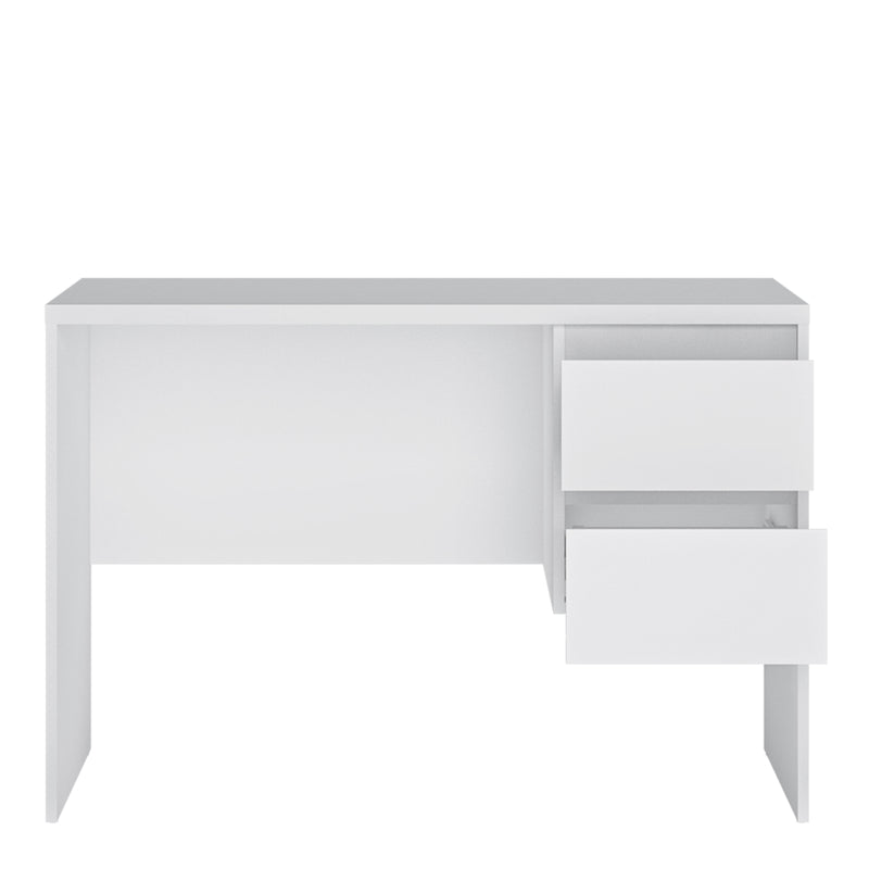 Fribo Desk 2 Drawer in Alpine White — detail view
