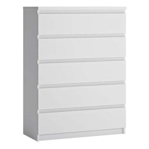 Fribo Chest Of 5 Drawers in Alpine White — front view