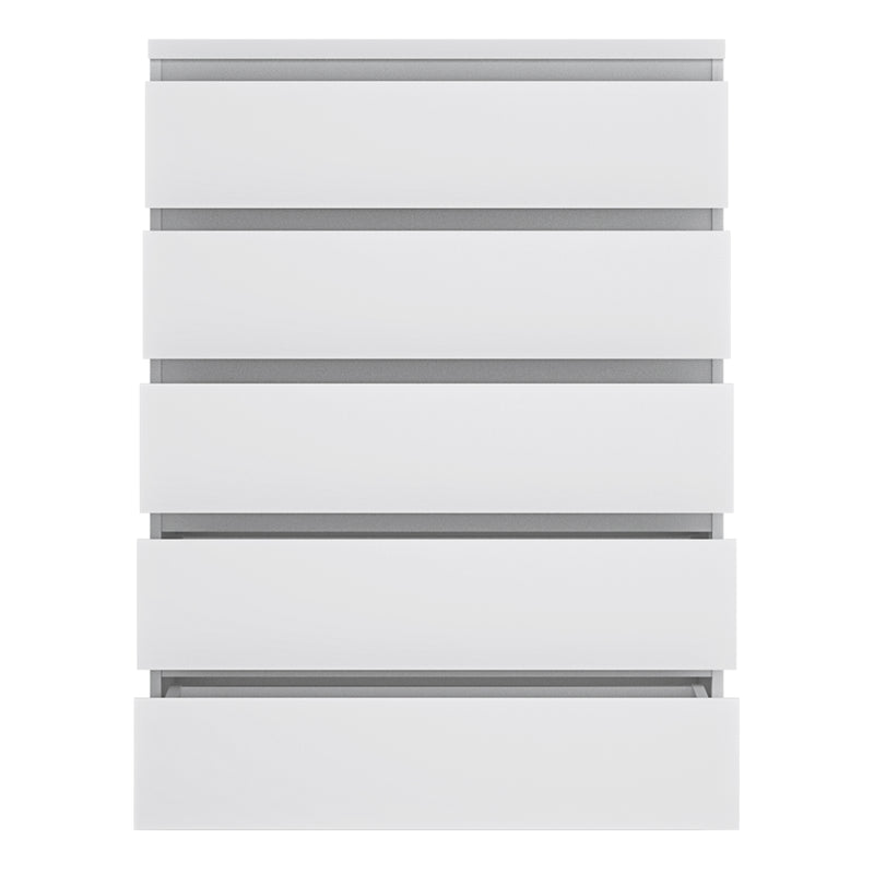 Fribo Chest Of 5 Drawers in Alpine White — detail view