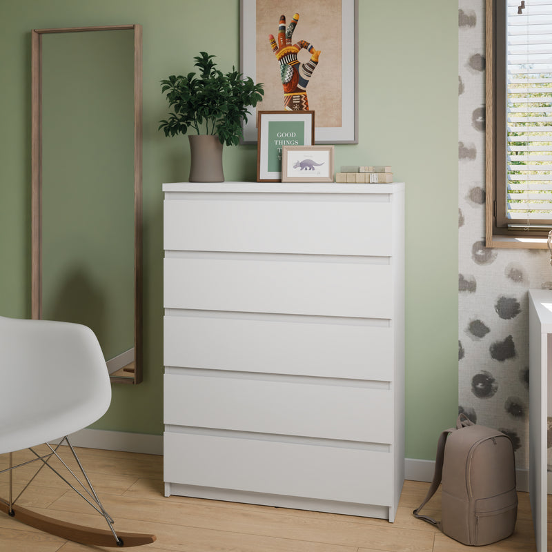 Fribo Chest Of 5 Drawers in Alpine White — alternative angle