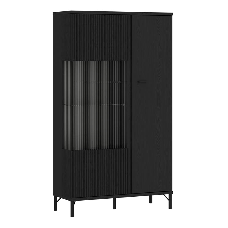 Lusaka Display Cabinet 2 Door in Black Graphite — view