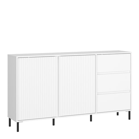 Avenale Sideboard 2 Door 3 Drawer in Alpine White High Gloss — front view