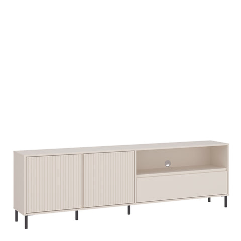 Avenale TV Cabinet 2 Door 1 Drawer in Cashmere — front view