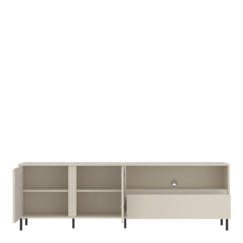 Avenale TV Cabinet 2 Door 1 Drawer in Cashmere — detail view