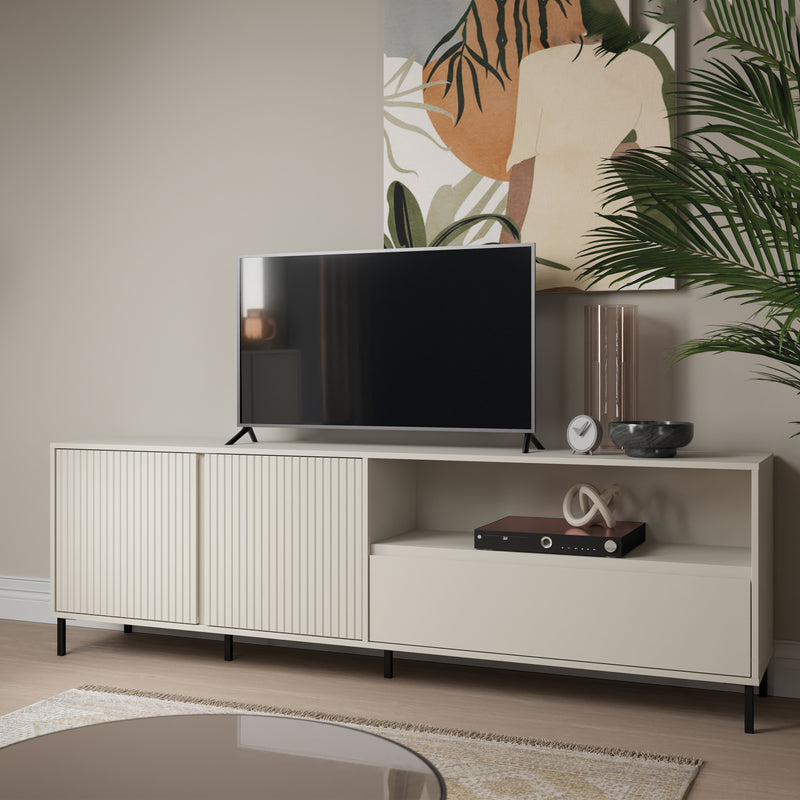 Avenale TV Cabinet 2 Door 1 Drawer in Cashmere — alternative angle