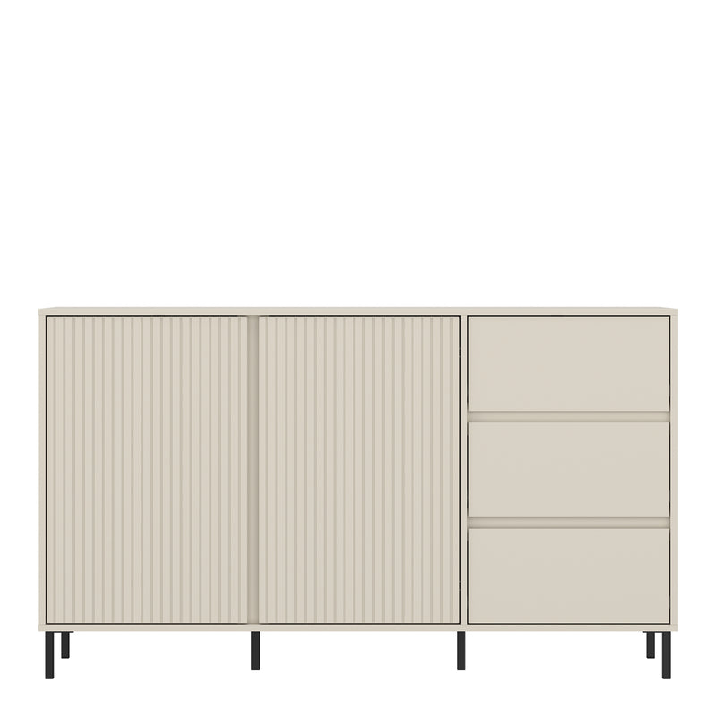 Avenale Sideboard 2 Door 3 Drawer in Cashmere — side angle