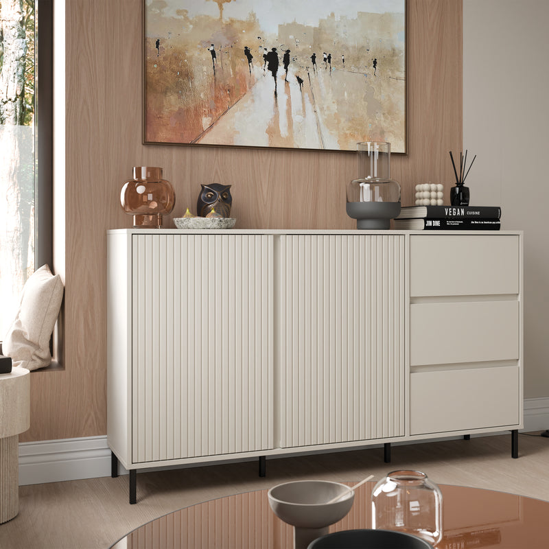 Avenale Sideboard 2 Door 3 Drawer in Cashmere — alternative angle
