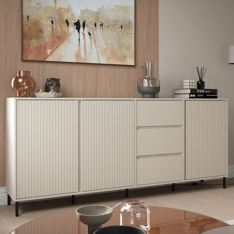 Avenale Sideboard 3 Door 3 Drawer in Cashmere — alternative angle