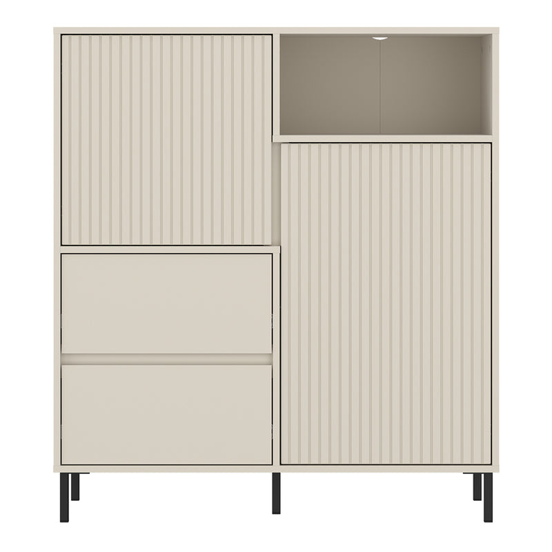 Avenale Sideboard 2 Door 2 Drawer in Cashmere — side angle