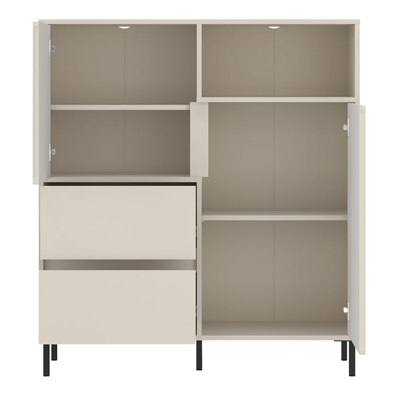 Avenale Sideboard 2 Door 2 Drawer in Cashmere — detail view