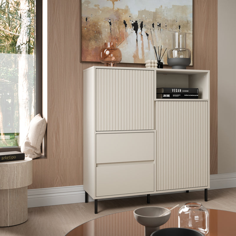 Avenale Sideboard 2 Door 2 Drawer in Cashmere — alternative angle