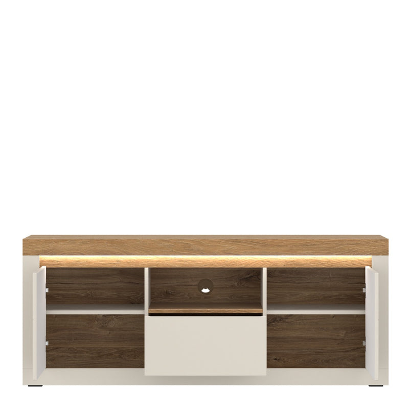 Naxxar TV Cabinet 2 Doors 1 Drawer - side view