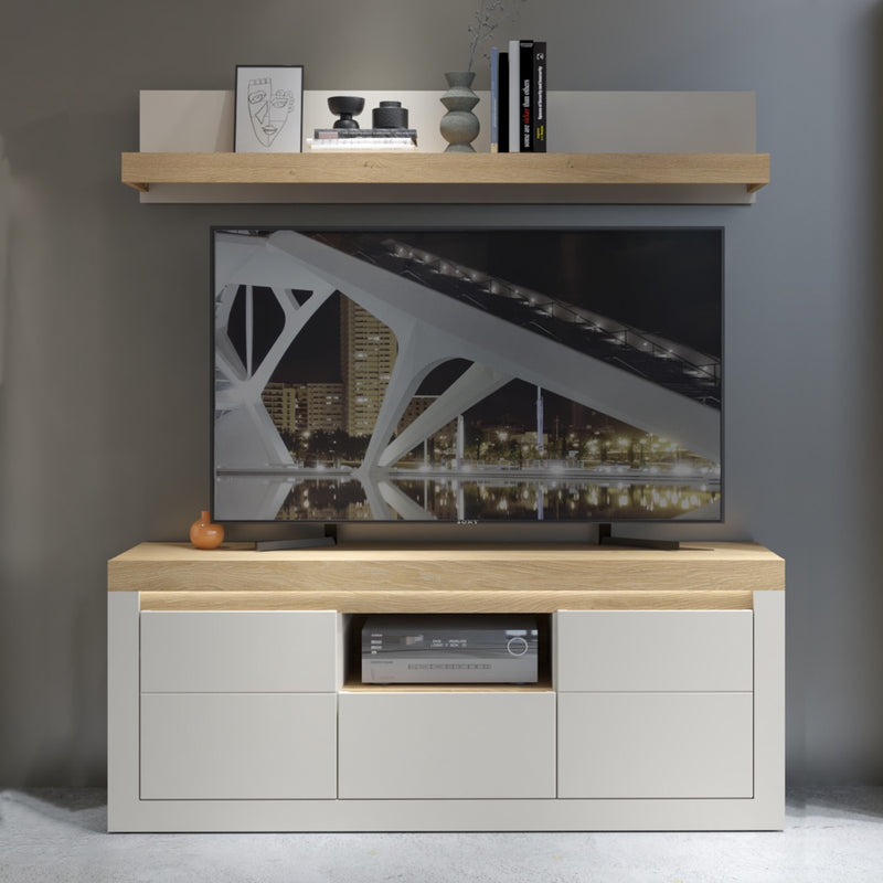 Naxxar TV Cabinet 2 Doors 1 Drawer - lifestyle