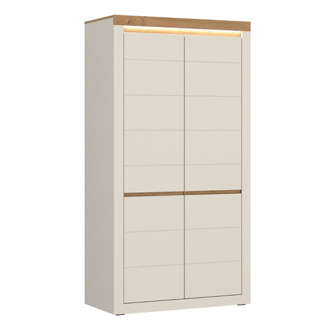 Naxxar 2 Door Wardrobe in Cashmere and Stone Oak - view 1