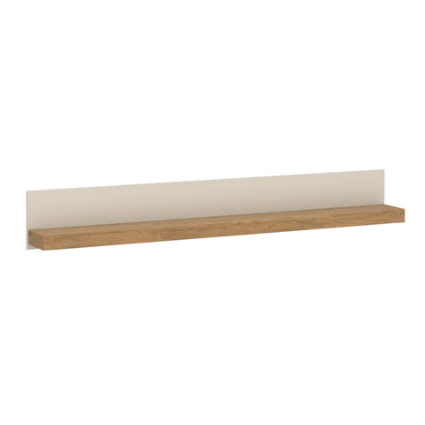 Naxxar Wall Shelf 194cm in Cashmere and Stone Oak - view 1