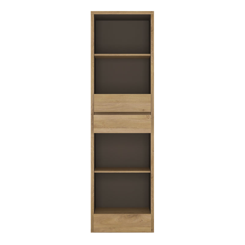 Shetland Tall Narrow 3 Drawer Bookcase — detail view