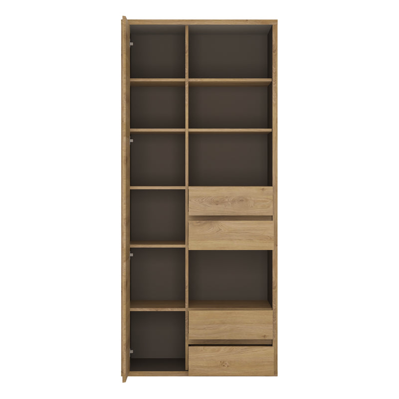 Shetland Tall Wide 1 Door 4 Drawer Bookcase — detail view
