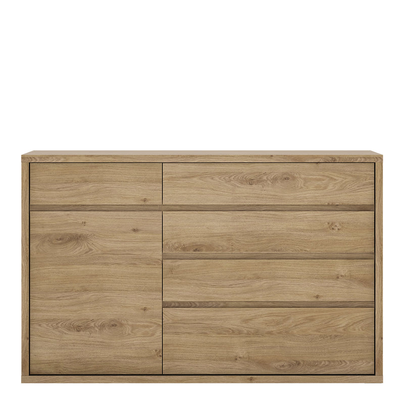 Shetland 1 Door 5 Drawer Cupboard — side angle
