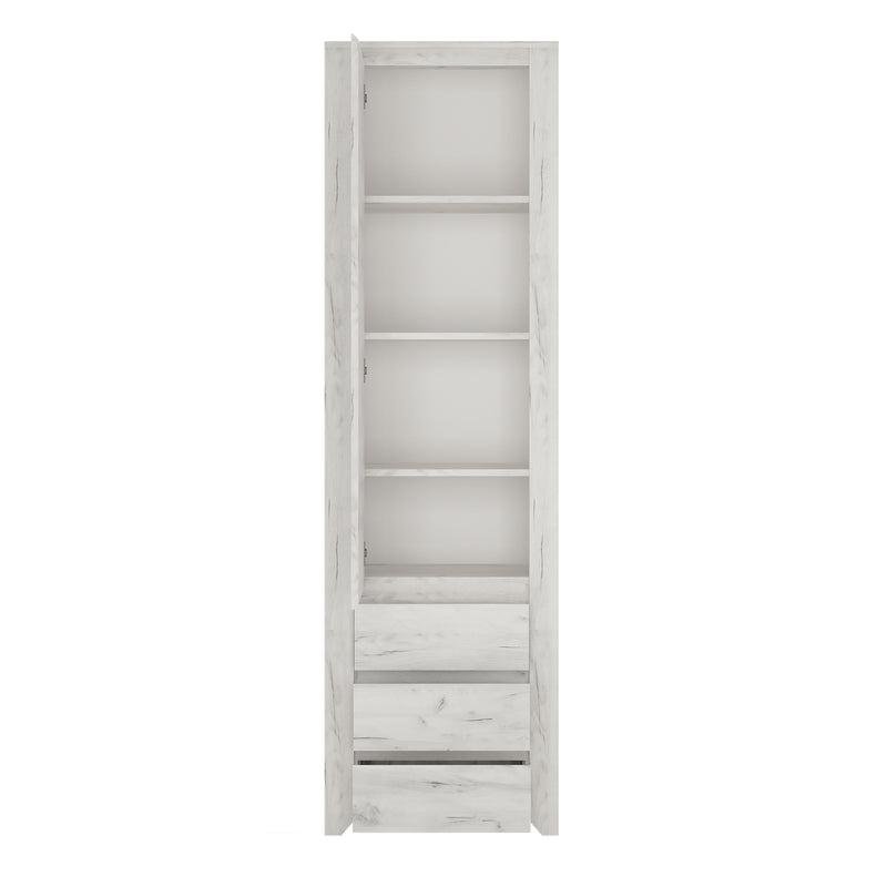 Angel Tall Narrow One Door 3 Drawer Narrow Cupboard — detail view