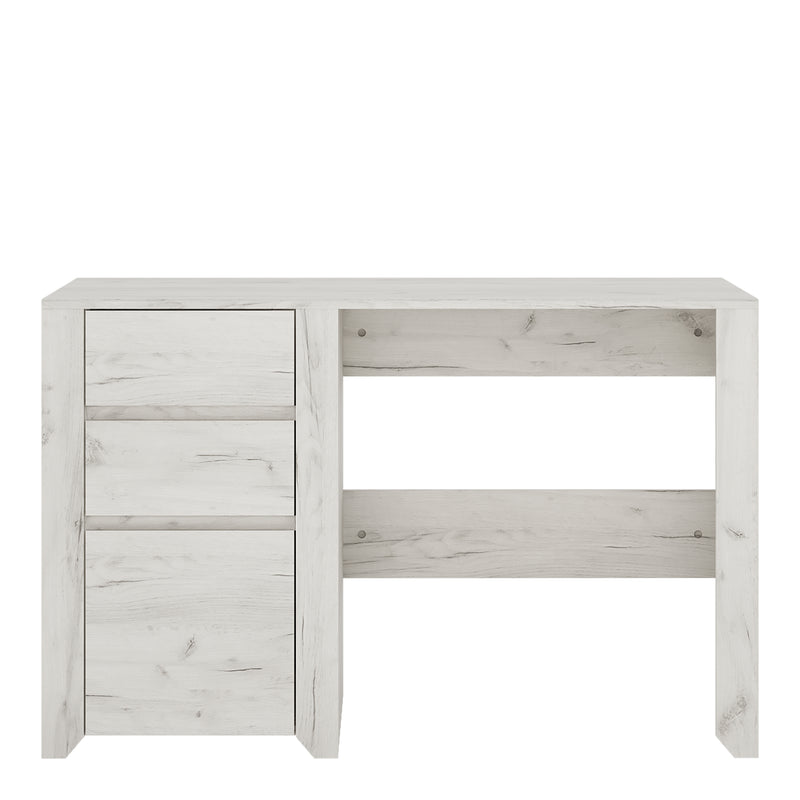 Angel 3 Drawer Desk — side angle