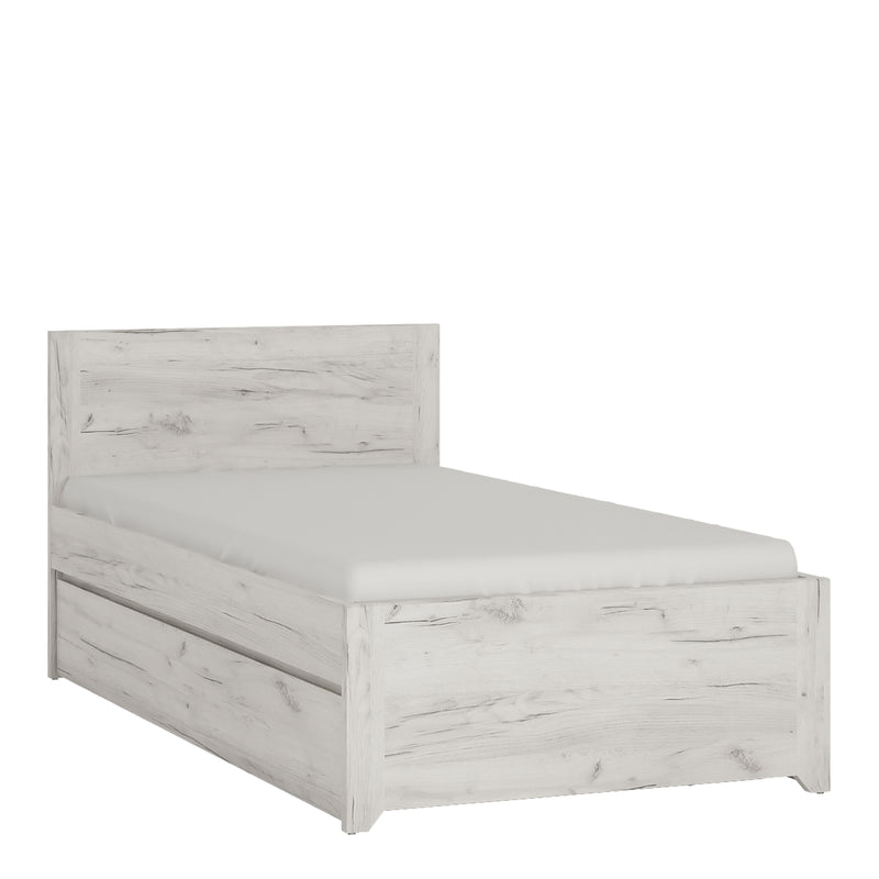 Angel Single Bed with Underbed Drawer (Inc Slats) — front view