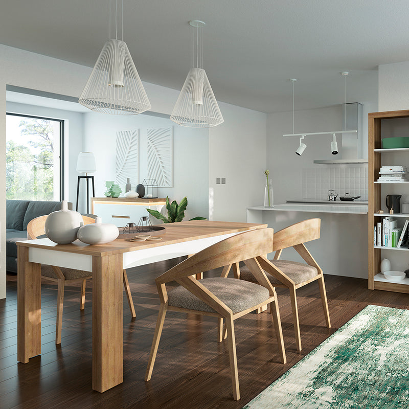 Lyon Large Extending Dining Table 160 — detail view