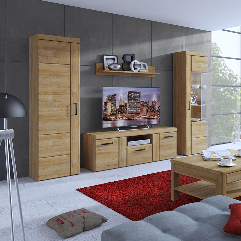 Cortina Tall Cupboard (LH) in Grandson Oak — detail view