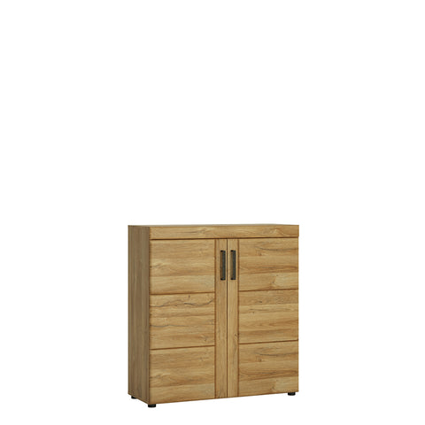 Cortina 2 Door Shoe Cabinet in Grandson Oak — front view
