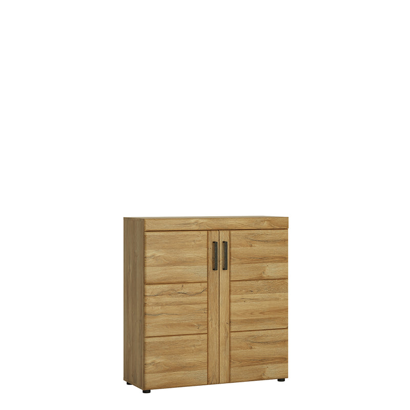 Cortina 2 Door Shoe Cabinet in Grandson Oak — front view