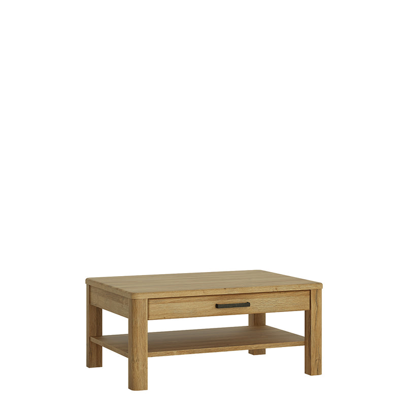 Cortina 1 Drawer Coffee Table in Grandson Oak — front view