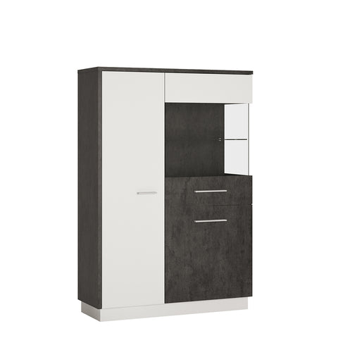Zingaro Low Display Cabinet (RH) — front view