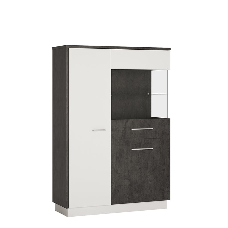 Zingaro Low Display Cabinet (RH) — front view
