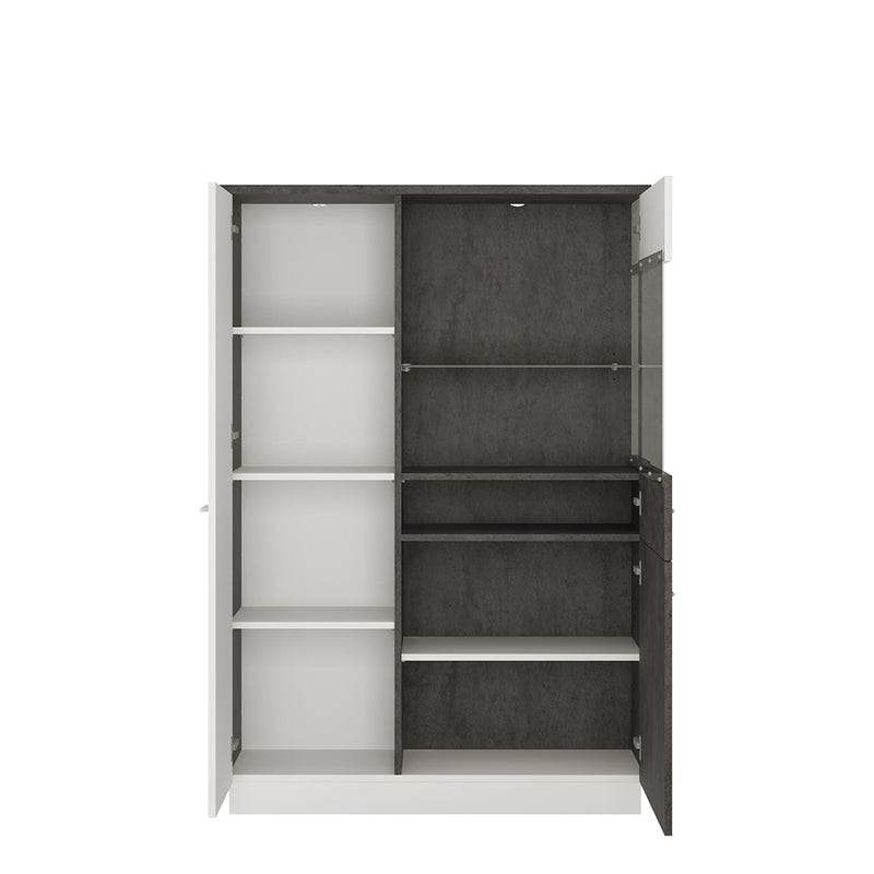 Zingaro Low Display Cabinet (RH) — side angle