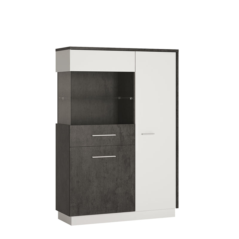 Zingaro Low Display Cabinet (LH) — front view