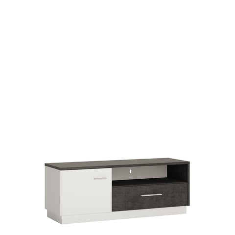 Zingaro 1 Door 1 Drawer TV Cabinet — front view