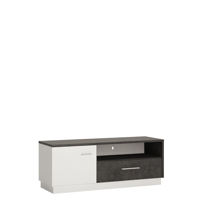 Zingaro 1 Door 1 Drawer TV Cabinet — front view