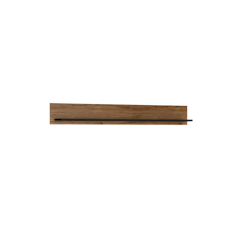 Brolo 167cm Wall Shelf with a Walnut and Dark Panel Finish — front view