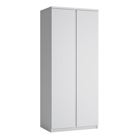 Fribo 2 Door Wardrobe in White — front view