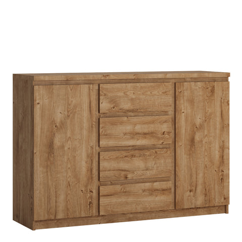 Fribo 2 Door 4 Drawer Sideboard in Oak — front view