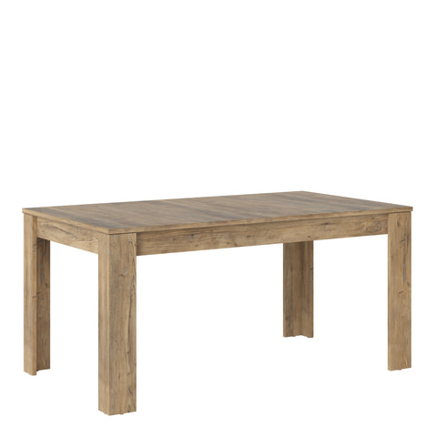 Rapallo Extending Dining Table 160x200cm in Chestnut and Matera Grey — front view