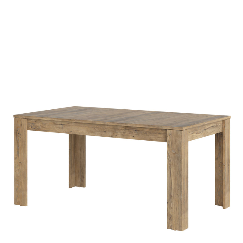 Rapallo Extending Dining Table 160x200cm in Chestnut and Matera Grey — side angle