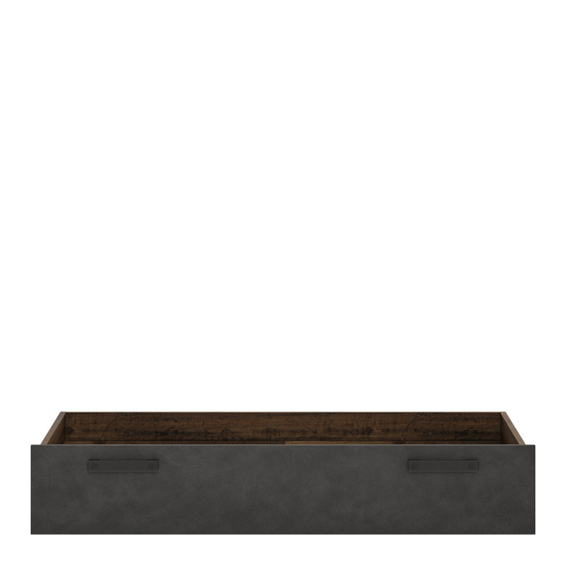 Brooklyn Underbed Drawer in Walnut and Dark Matera Grey — side angle