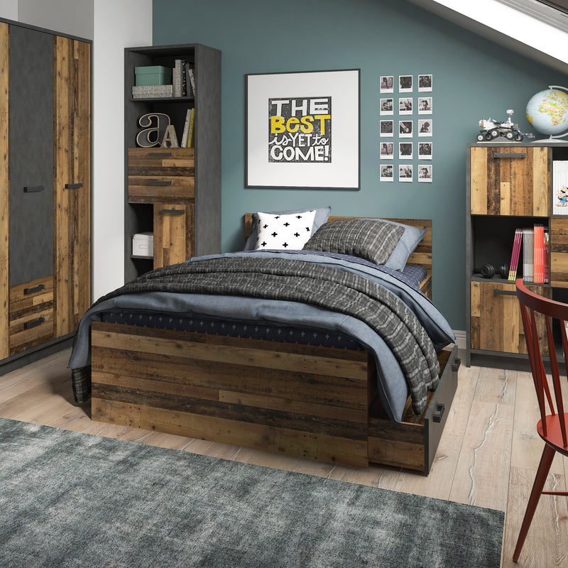 Brooklyn Underbed Drawer in Walnut and Dark Matera Grey — alternative angle