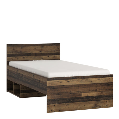 Brooklyn Single Bed 90cm in Walnut — front view